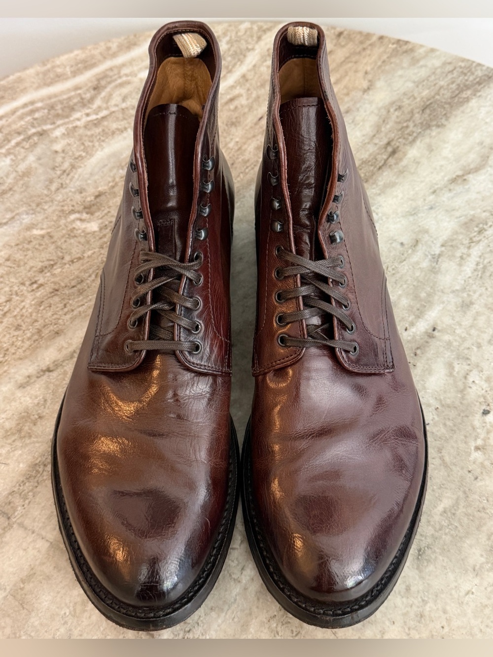 OFFICINE CREATIVE Ankle Boots Burgundy Maroon 45/12 Oxblood Italy $900
